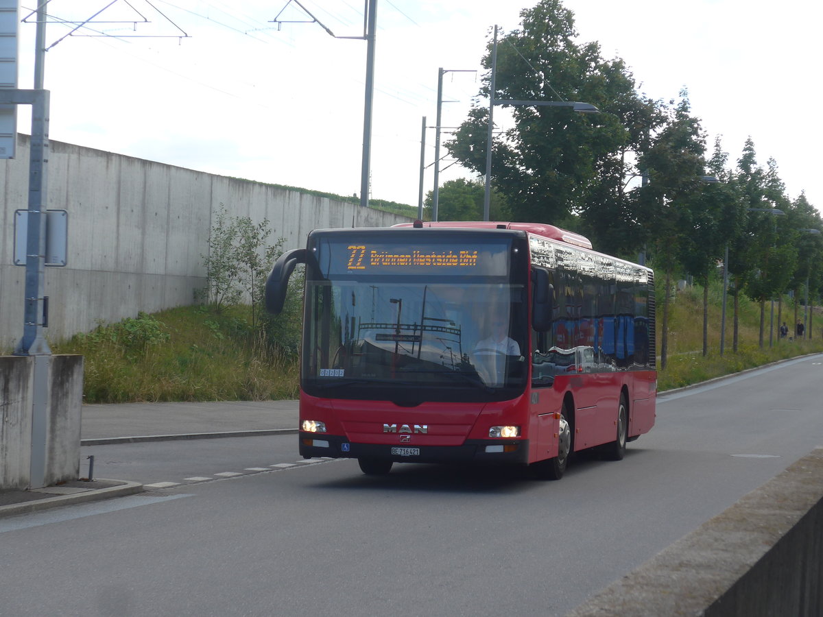 (218'582) - Bernmobil, Bern - Nr. 421/BE 716'421 - MAN am 6. Juli 2020 beim Bahnhof Bern Br�nnen Westside