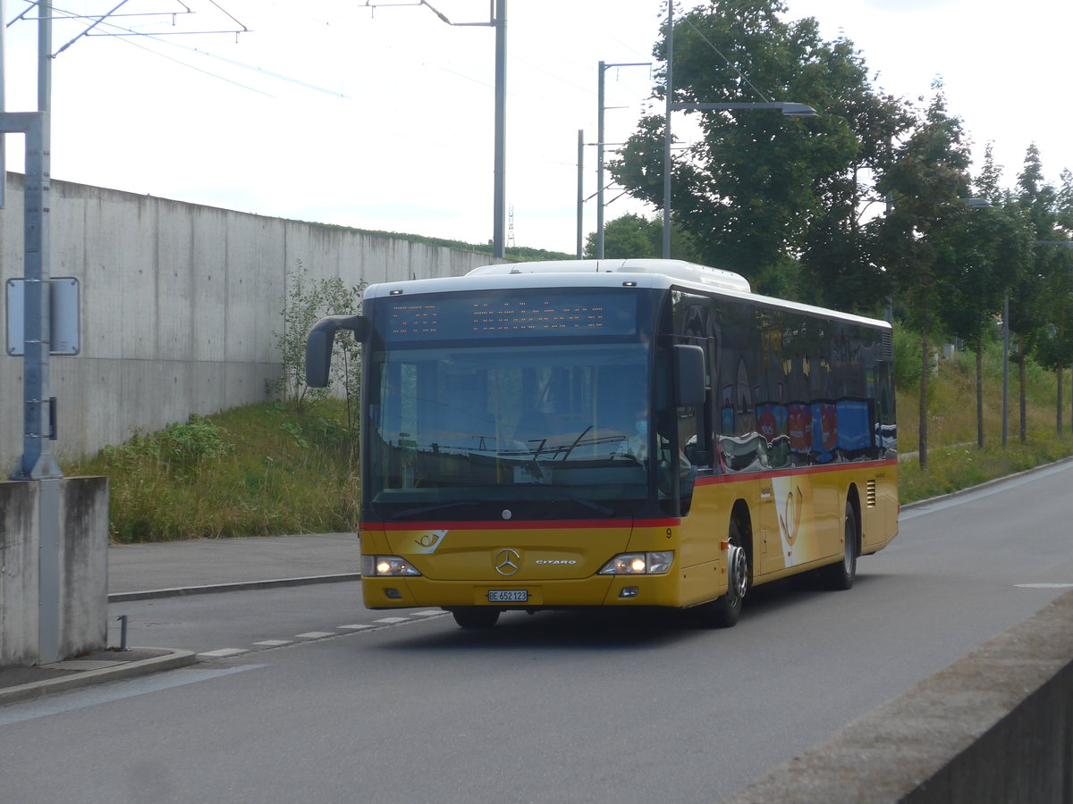 (218'585) - PostAuto Bern - Nr. 9/BE 652'123 - Mercedes (ex Klopfstein, Laupen Nr. 9) am 6. Juli 2020 beim Bahnhof Bern Br�nnen Westside