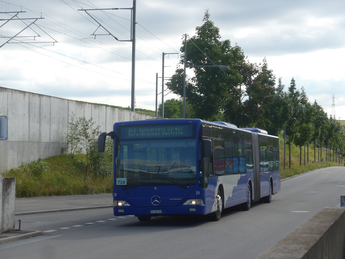(218'600) - Intertours, Domdidier - Nr. 205/FR 300'659 - Mercedes (ex VZO Gr�ningen Nr. 29) am 6. Juli 2020 beim Bahnhof Bern Br�nnen Westside
