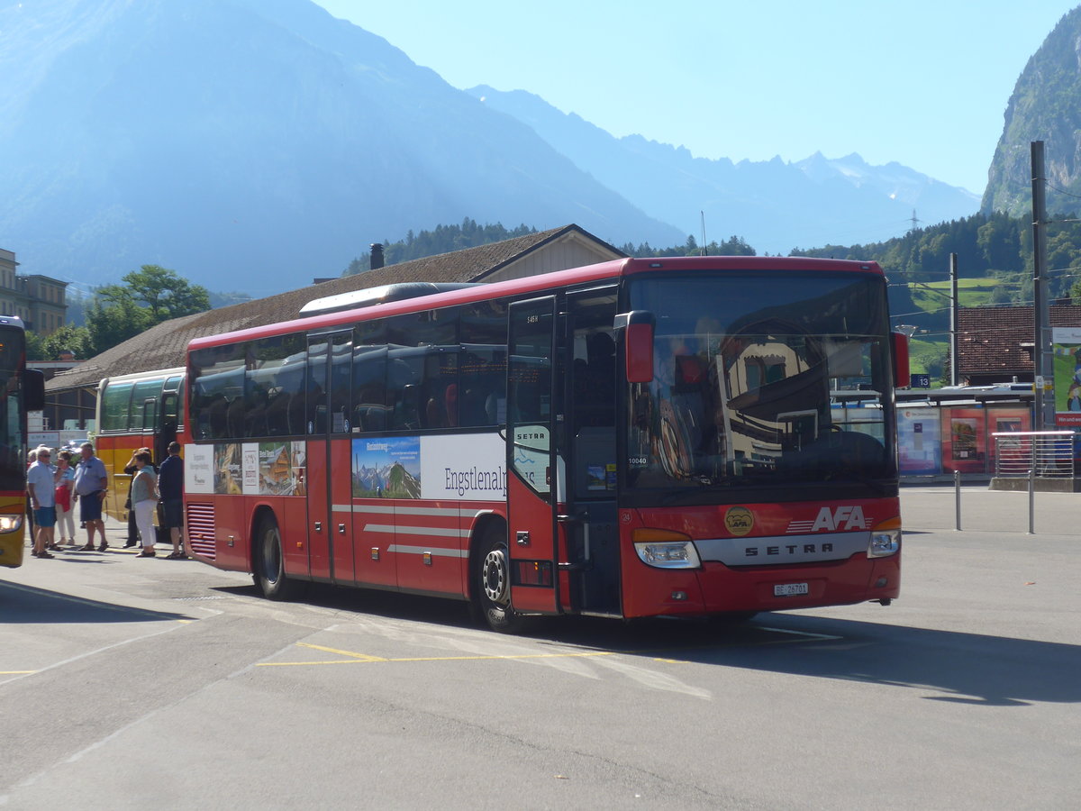 (218'633) - AFA Adelboden - Nr. 24/BE 26'701 - Setra am 12. Juli 2020 in Meiringen, Postautostation (Einsatz PostAuto f�r Engstlenalp-Bus)