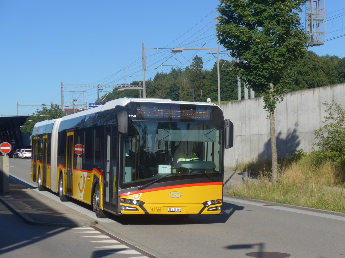 (218'707) - PostAuto Bern - Nr. 685/BE 823'685 - Solaris am 12. Juli 2020 beim Bahnhof Bern Br�nnen Westside