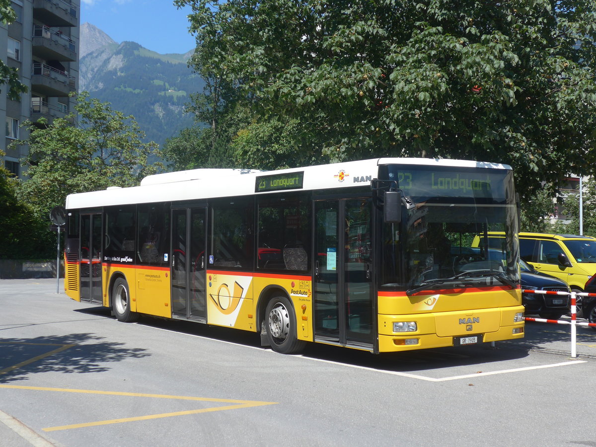 (218'939) - D�nser, Trimmis - GR 7905 - MAN am 20. Juli 2020 beim Bahnhof Landquart