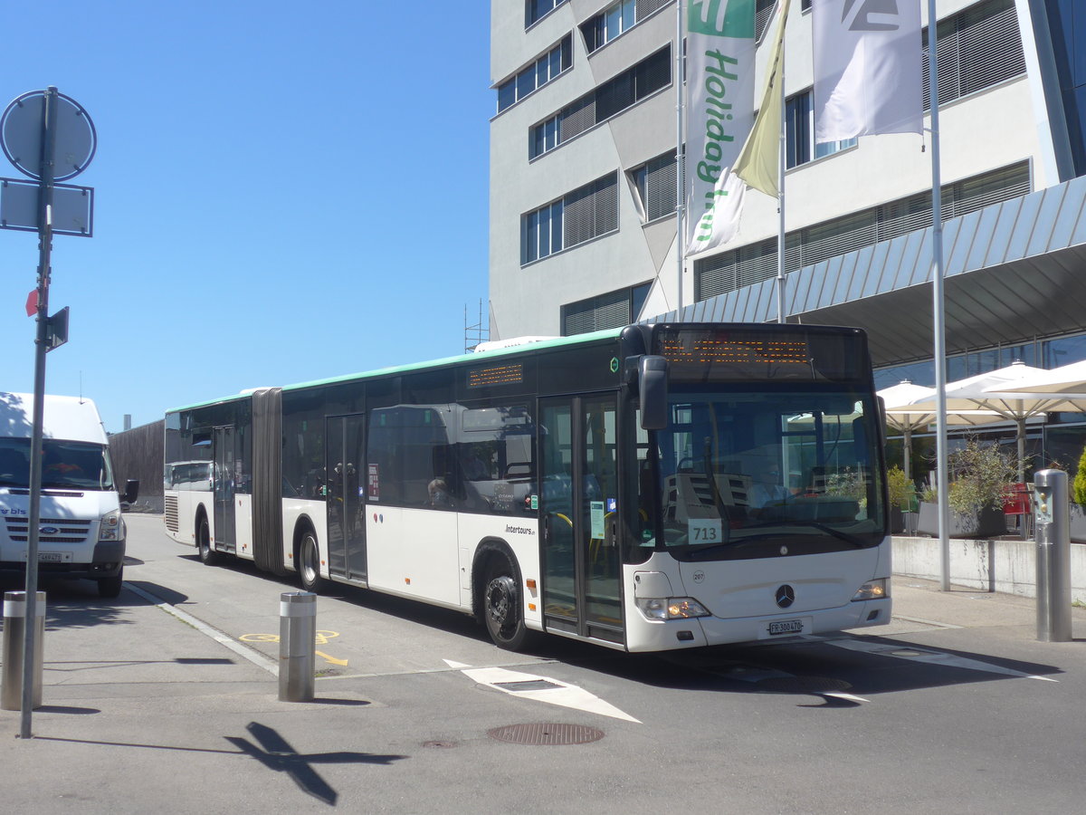 (219'230) - Intertours, Domdidier - Nr. 207/FR 300'470 - Mercedes (ex Zeretzke, D-Castrop-Rauxel Nr. 43) am 27. Juli 2020 beim Bahnhof Bern Br�nnen Westside