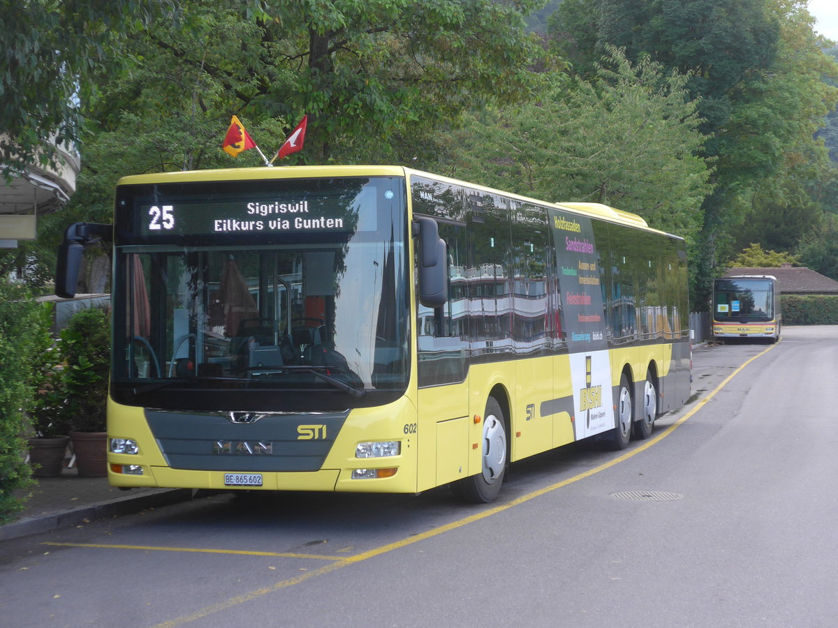 (219'303) - STI Thun - Nr. 602/BE 865'602 - MAN am 2. August 2020 bei der Schiffl�ndte Thun