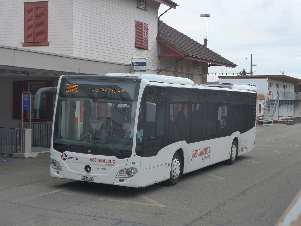 (219'342) - Knecht, Windisch - Nr. 446/AG 27'474 - Mercedes am 2. August 2020 beim Bahnhof M�genwil