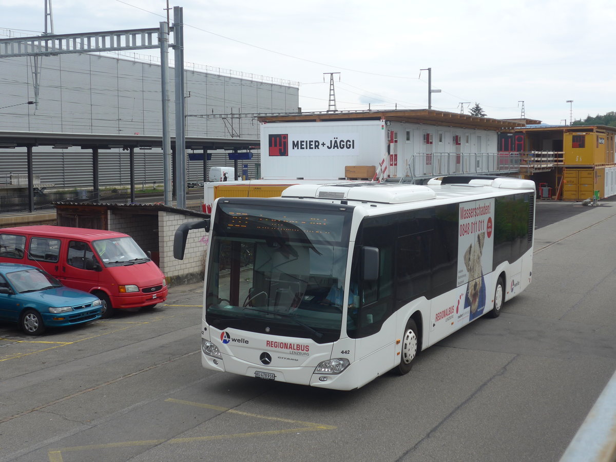 (219'344) - Knecht, Windisch - Nr. 442/AG 478'916 - Mercedes am 2. August 2020 beim Bahnhof M�genwil