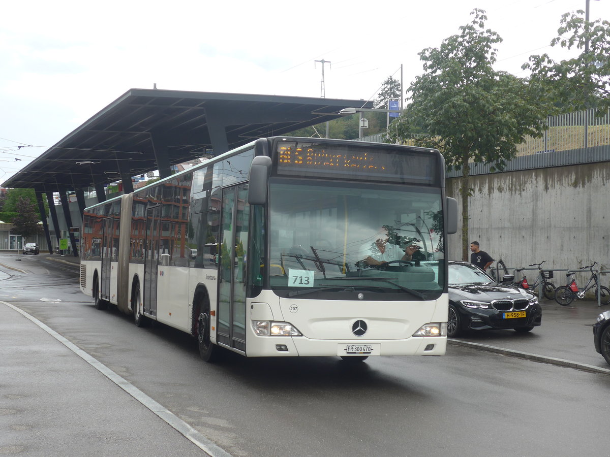 (219'394) - Intertours, Domdidier - Nr. 207/FR 300'470 - Mercedes (ex Zeretzke, D-Castrop-Rauxel Nr. 43) am 1. August 2020 beim Bahnhof Bern Br�nnen Westside 