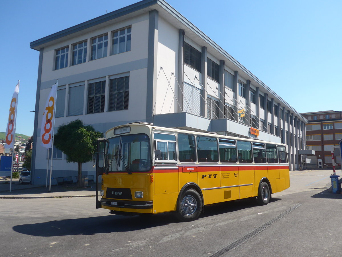 (219'559) - Birchler, Remetschwil - AG 54'039 - FBW/T�scher (ex Gerber, Winkel; ex Eggenberger, M�riken; ex Tanner, Bubendorf; ex P 24'803) am 9. August 2020 beim Bahnhof Biglen