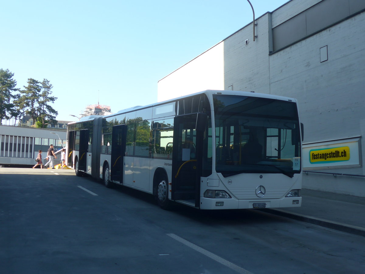(219'641) - Intertours, Domdidier - Nr. 203/FR 300'668 - Mercedes (ex VZO Gr�ningen Nr. 53) am 9. August 2020 beim Bahnhof Bern