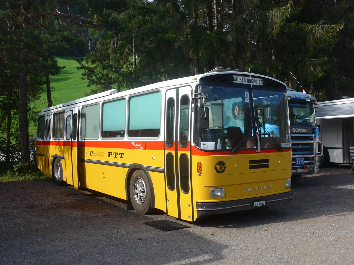 (219'688) - Gloor, Staufen - AG 6013 - Saurer/hess (ex ALMAT, Tagelswagen; ex P 26'516) am 16. August 2020 in Gr�sch, Bergbahnen
