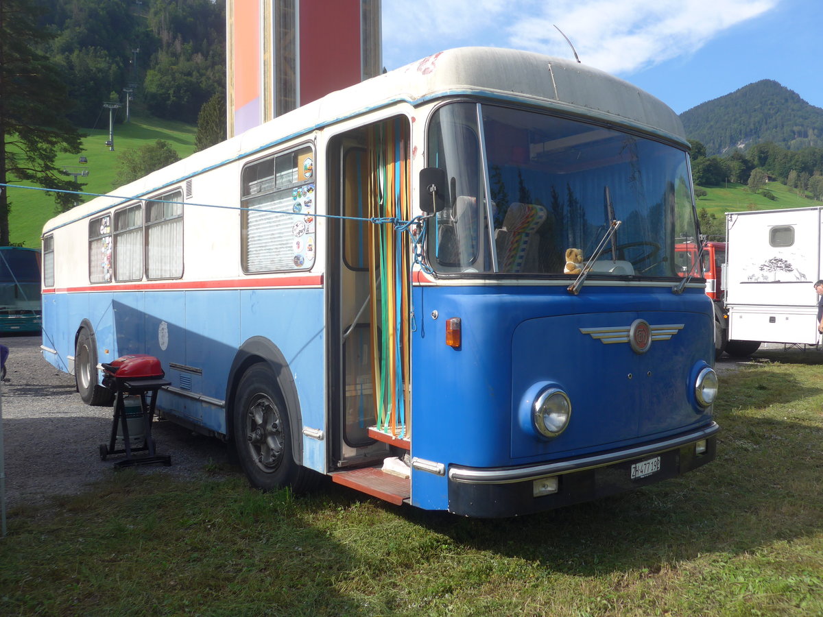 (219'704) - Oswald, Stallikon - ZH 477'192 - FBW/Hess (ex AAGR rothenburg Nr. 44) am 16. August 2020 in Gr�sch, Bergbahnen