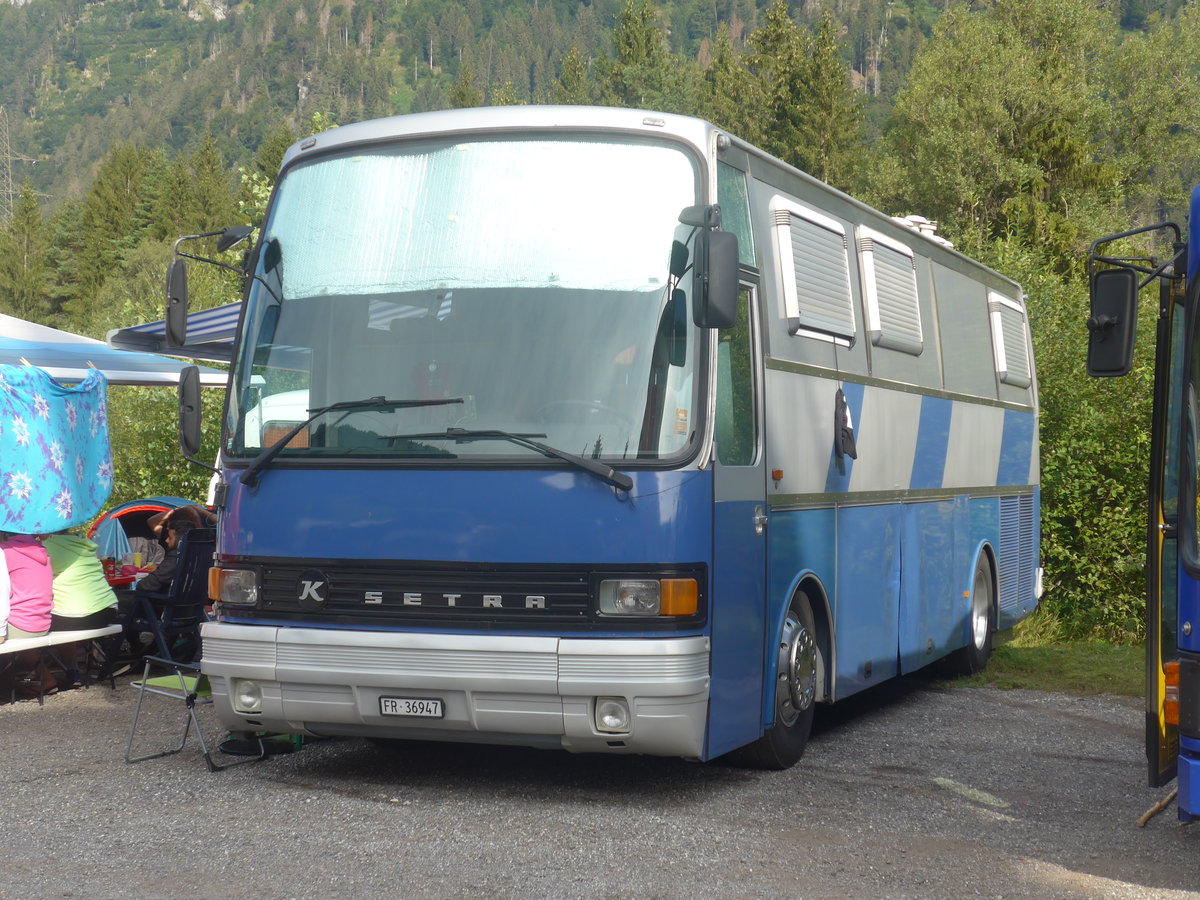 (219'708) - B�chler, B�singen - FR 36'947 - Setra (ex AAGI Interlaken Nr. 30) am 16. August 2020 in Gr�sch, Bergbahnen