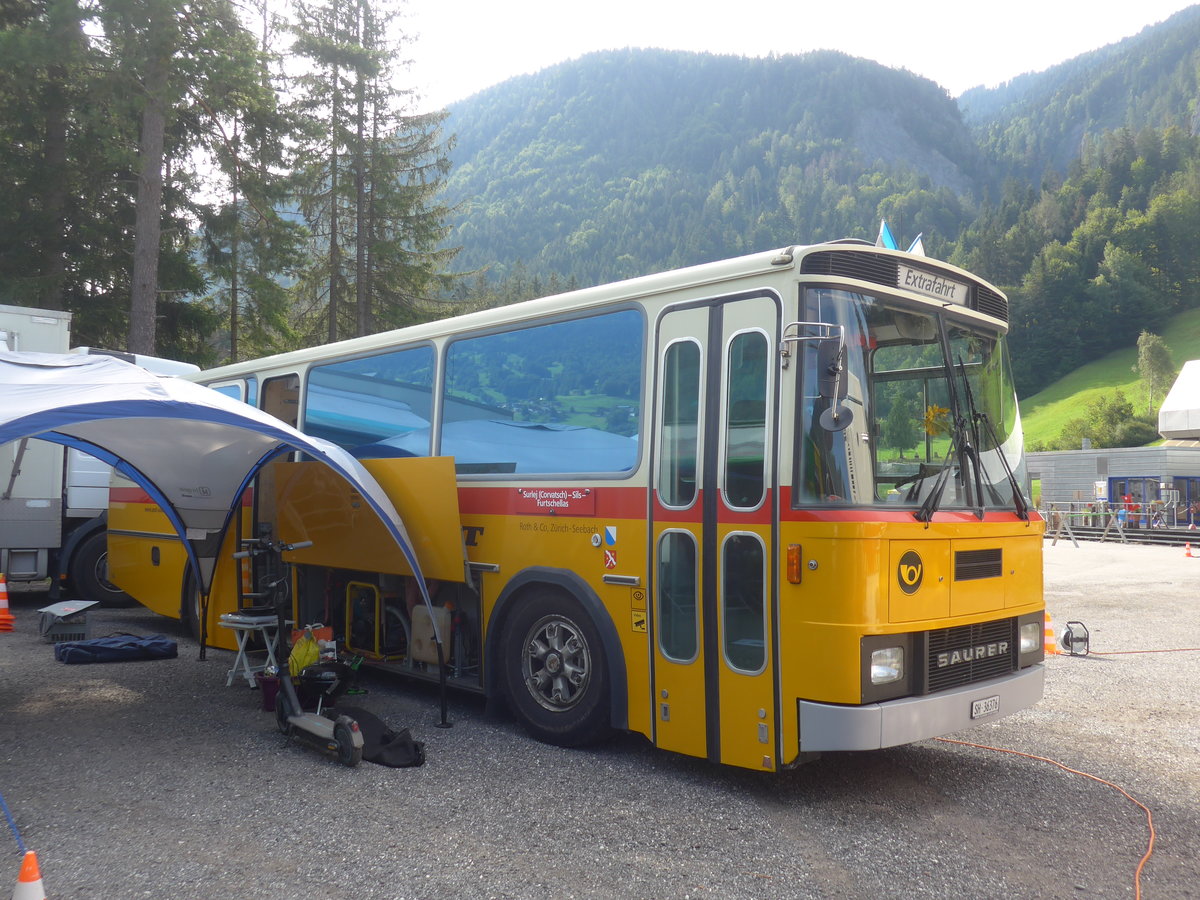 (219'727) - Roth, Z�rich - SH 36'376 - Saurer/T�scher (ex Looser, Elm; ex Mattli, Wassen) am 16. August 2020 in Gr�sch, Bergbahnen