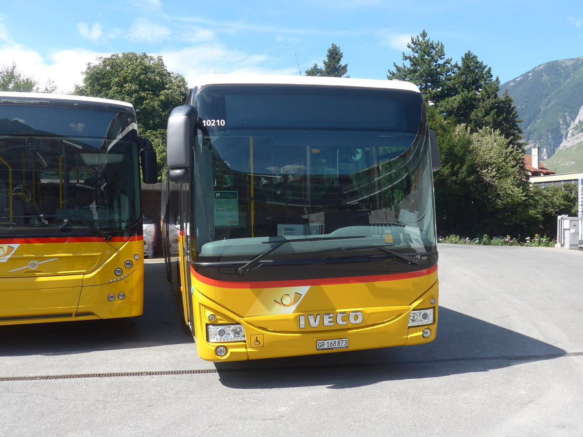 (219'765) - PostAuto Graub�nden - GR 168'873 - Iveco (ex GR 170'438) am 16. August 2020 in Chur, Garage
