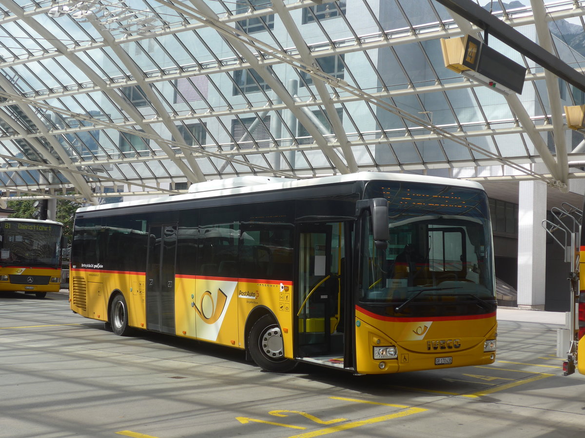 (219'805) - PostAuto Graub�nden - GR 170'438 - Iveco (ex PostAuto Ostschweiz) am 16. August 2020 in Chur, Postautostation