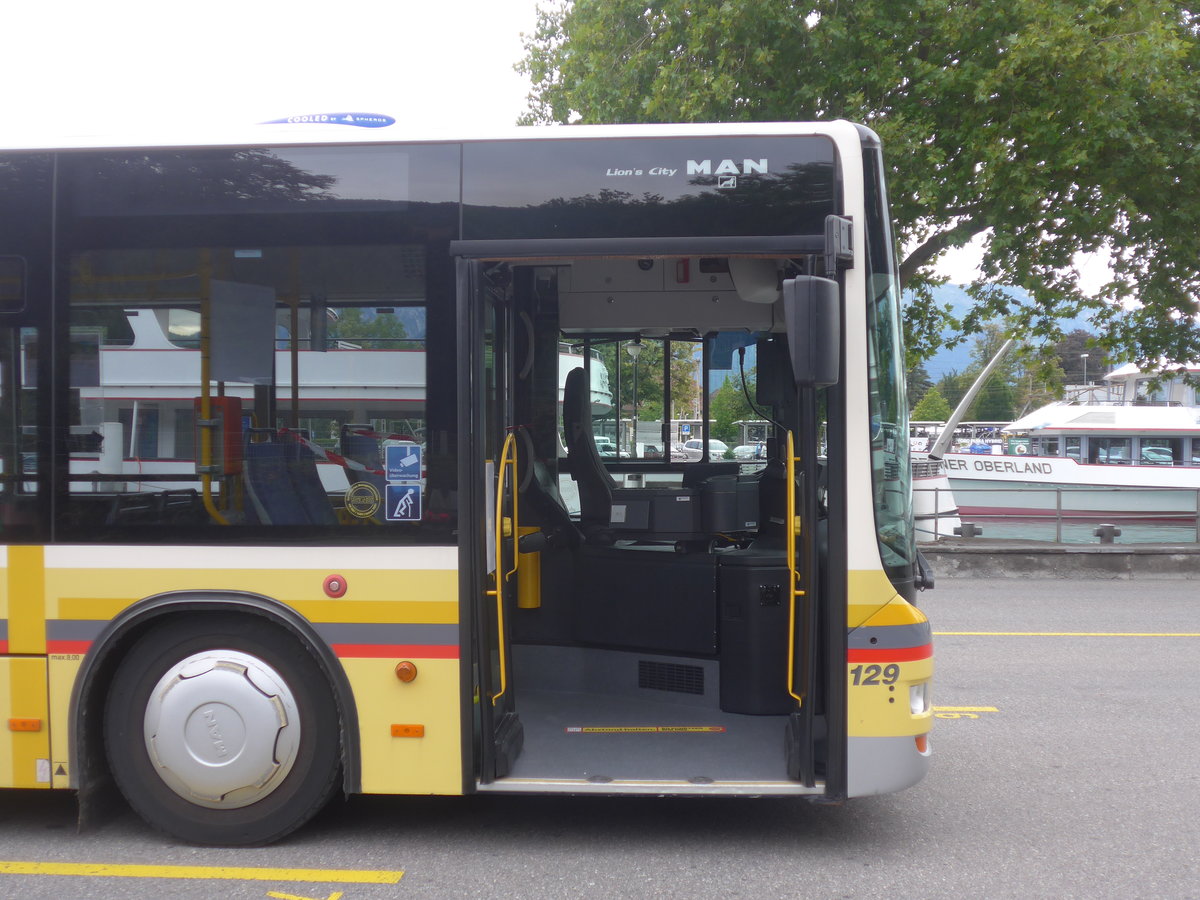 (219'854) - STI Thun - Nr. 129/BE 800'129 - MAN am 19. August 2020 bei der Schiffl�ndte Thun (Teilaufnahme)