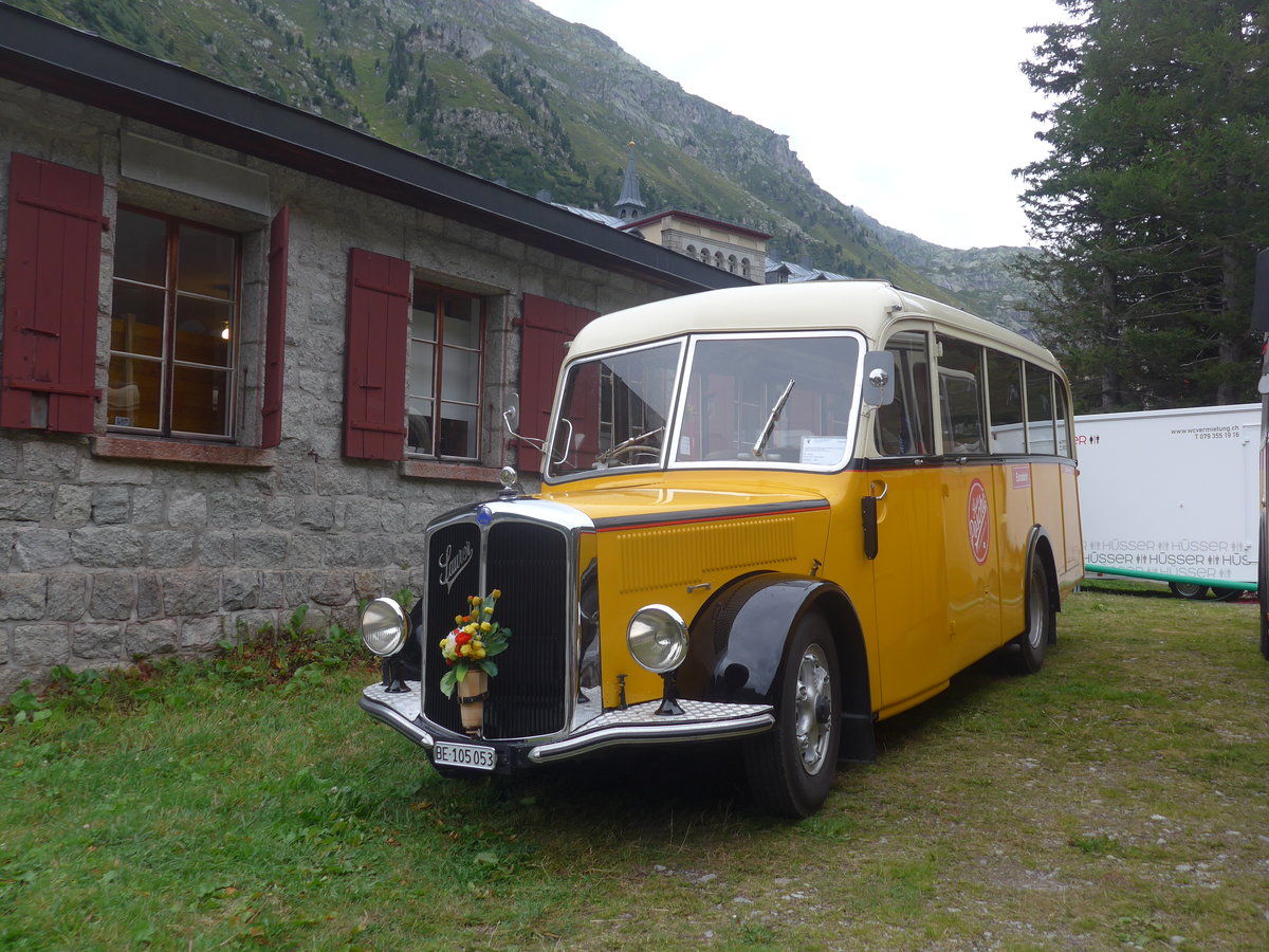 (219'901) - Blaser, Unterseen - BE 105'053 - Saurer/T�scher (ex Gessinger, Bad Ragaz) am 22. August 2020 in Gletsch, DFB
