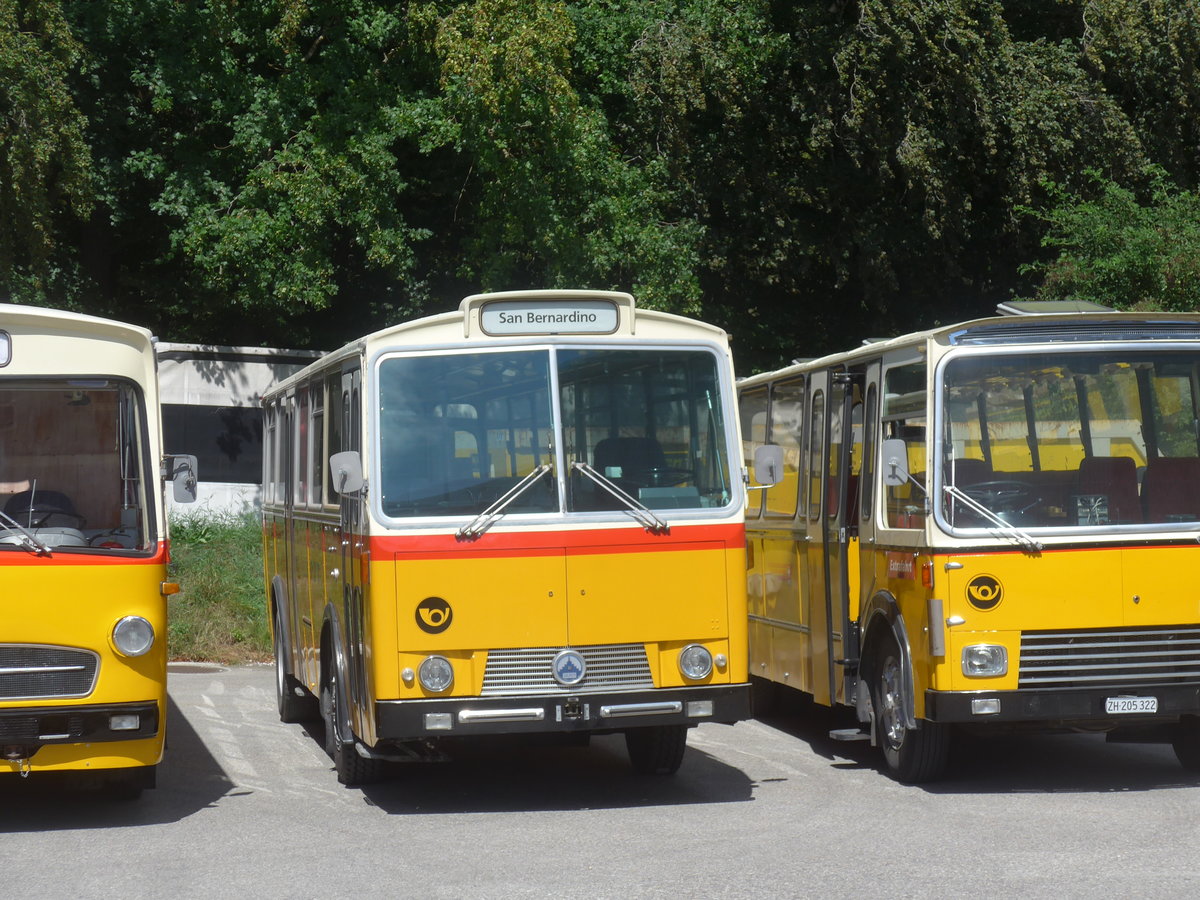 (220'094) - Gast, Wimmis - Saurer/T�scher (ex HPTrans, Thusis; ex Mauerhofer, Worb; ex Erni, Schupfart Nr. 3; ex P 24'636) am 23. August 2020 in Burgdorf, �kihof Ziegelgut