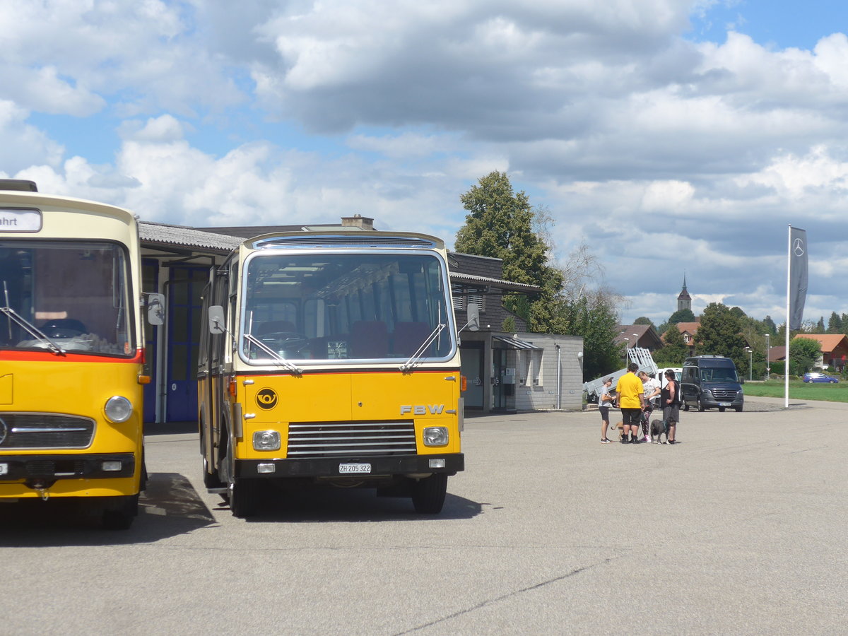 (220'123) - Wittig, N�rensdorf - ZH 205'322 - FBW/FHS (ex Tiemann, Oetwil Nr. 6; ex B�tra, Birr Nr. 28; ex Autocca, Visp; ex P 24'186) am 23. August 2020 in Lyssach, Lorenz