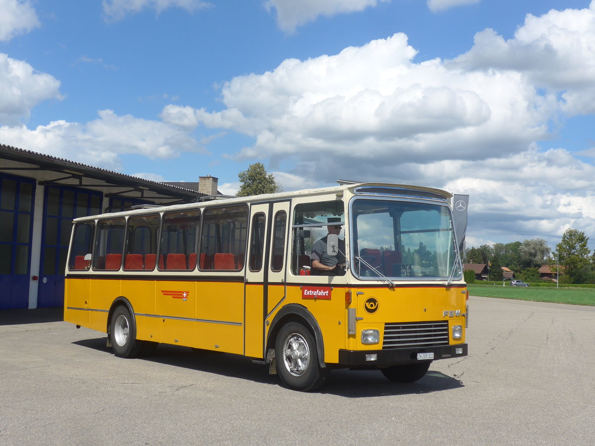 (220'133) - Wittig, N�rensdorf - ZH 205'322 - FBW/FHS (ex Tiemann, Oetwil Nr. 6; ex B�tra, Birr Nr. 28; ex Autocca, Visp; ex P 24'186) am 23. August 2020 in Lyssach, Lorenz