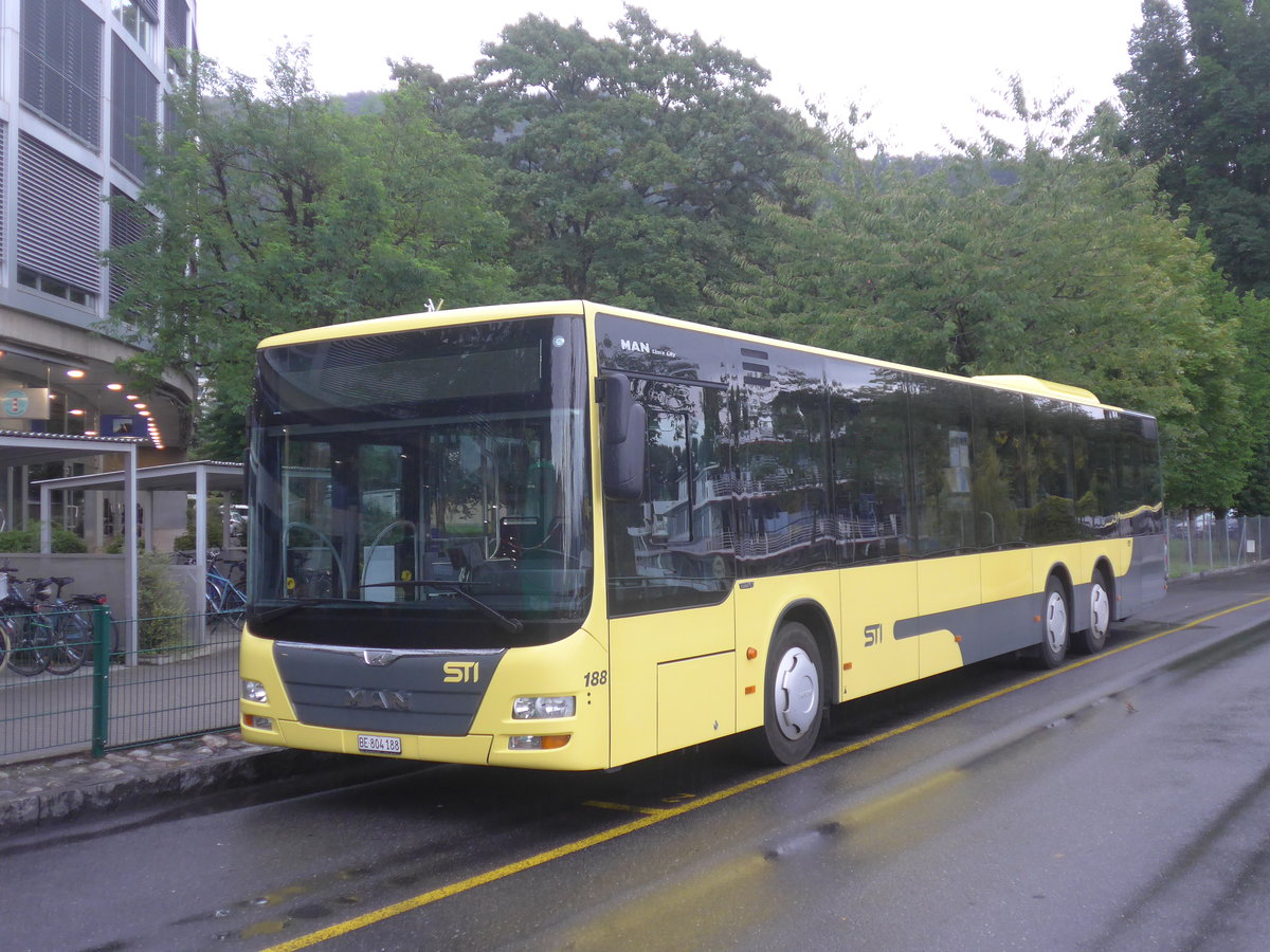 (220'167) - STI Thun - Nr. 188/BE 804'188 - MAN am 29. August 2020 bei der Schiffl�ndte Thun