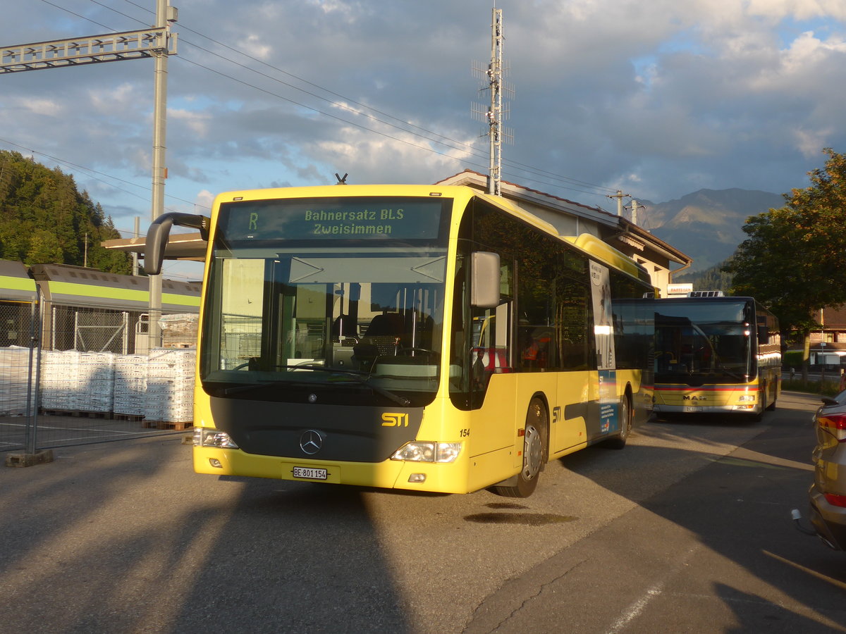 (220'544) - STI Thun - Nr. 154/BE 801'154 - Mercedes am 9. September 2020 beim Bahnhof D�rstetten