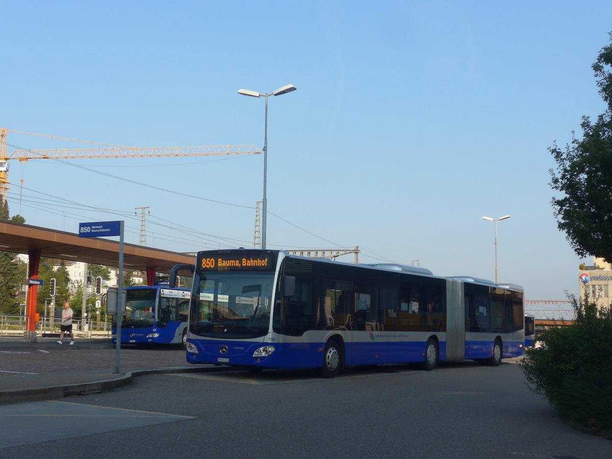 (220'563) - VZO Gr�ningen - Nr. 150/ZH 920'150 - Mercedes am 12. September 2020 beim Bahnhof Wetzikon