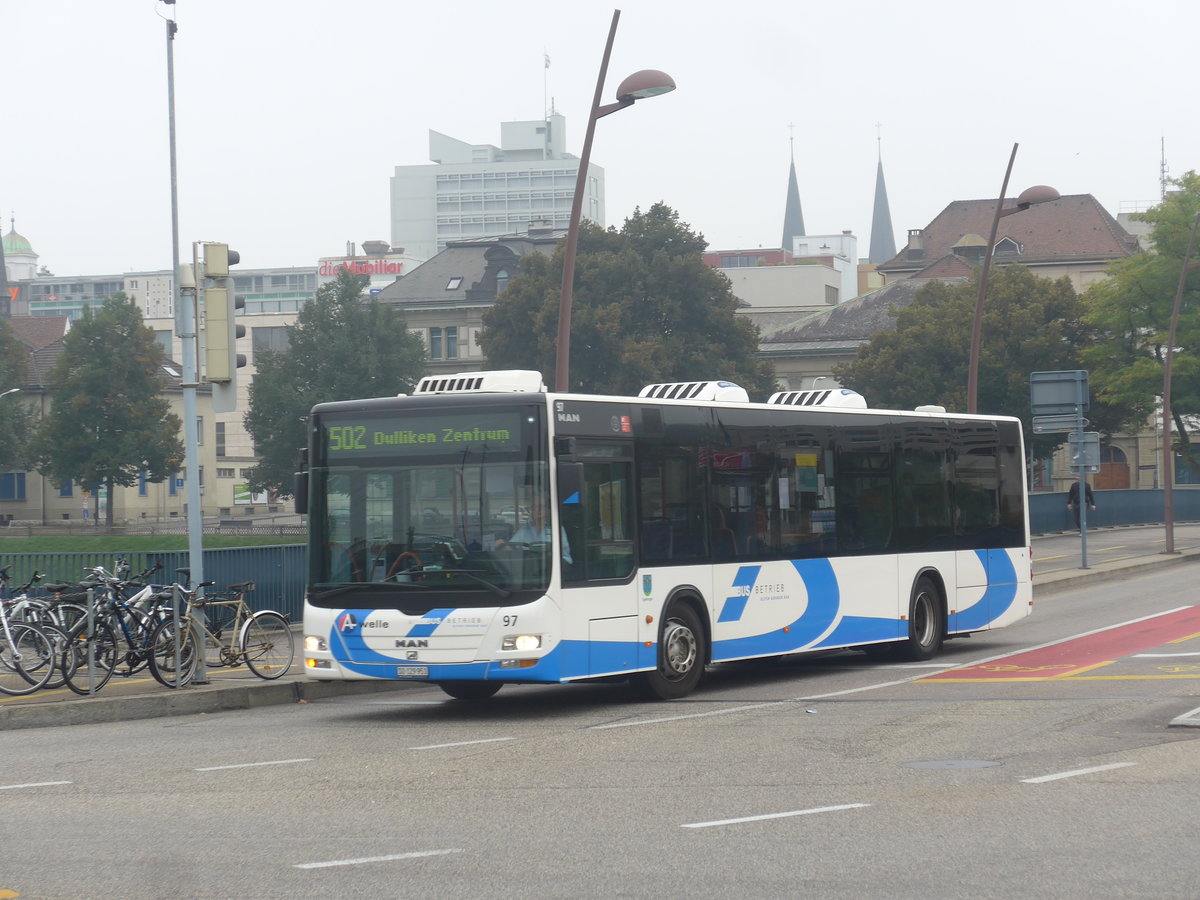 (220'818) - BOGG Wangen b.O. - Nr. 97/SO 129'951 - MAN am 20. September 2020 in Olten, Bahnhofbr�cke