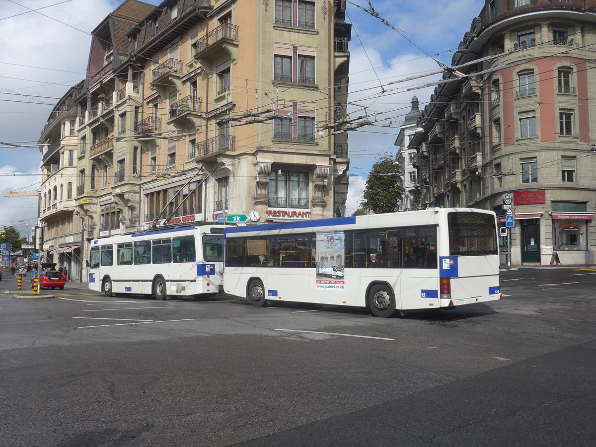 (221'053) - TL Lausanne - Nr. 923 - Lanz+Marti/Hess Personenanh�nger am 23. September 2020 in Lausanne, Chauderon