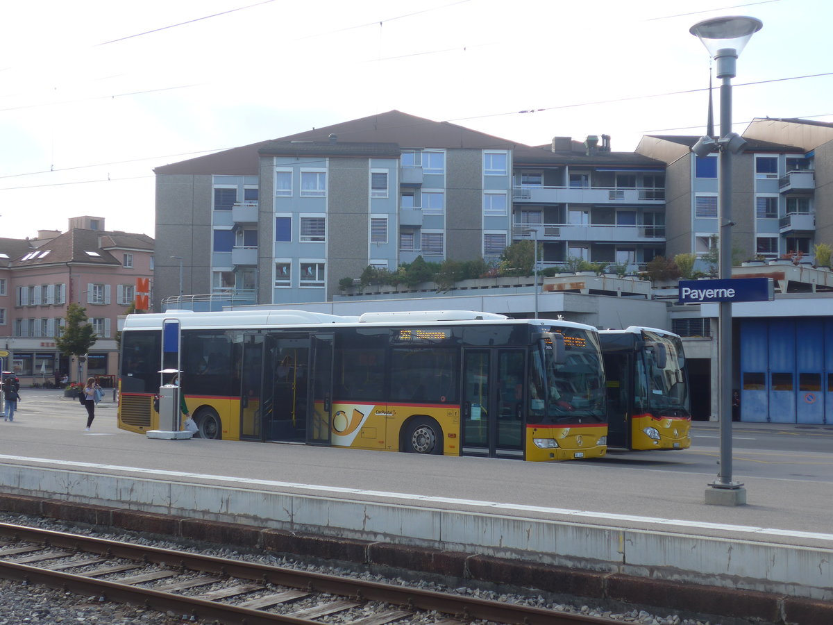 (221'143) - CarPostal Ouest - VD 1465 - Mercedes (ex TPB, S�deilles) am 23. September 2020 beim Bahnhof Payerne