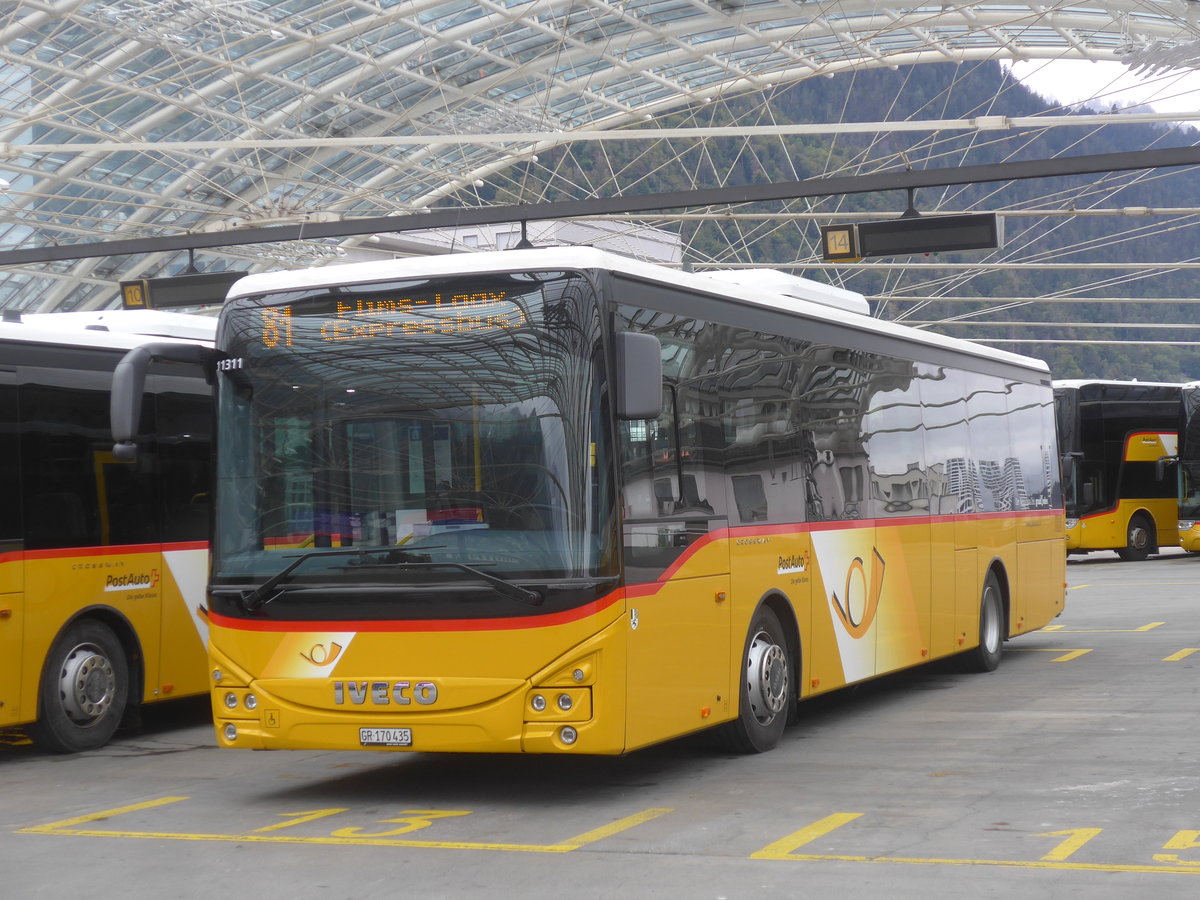 (221'452) - PostAuto Graub�nden - GR 170'435 - Iveco am 26. September 2020 in Chur, Postautostation