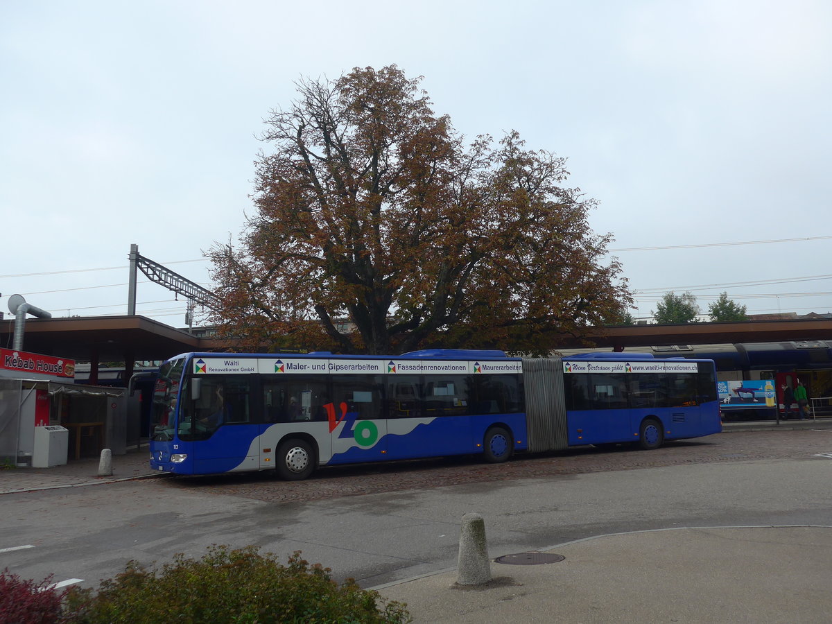 (221'793) - VZO Gr�ningen - Nr. 103/ZH 745'103 - Mercedes am 12. Oktober 2020 beim Bahnhof Wetzikon