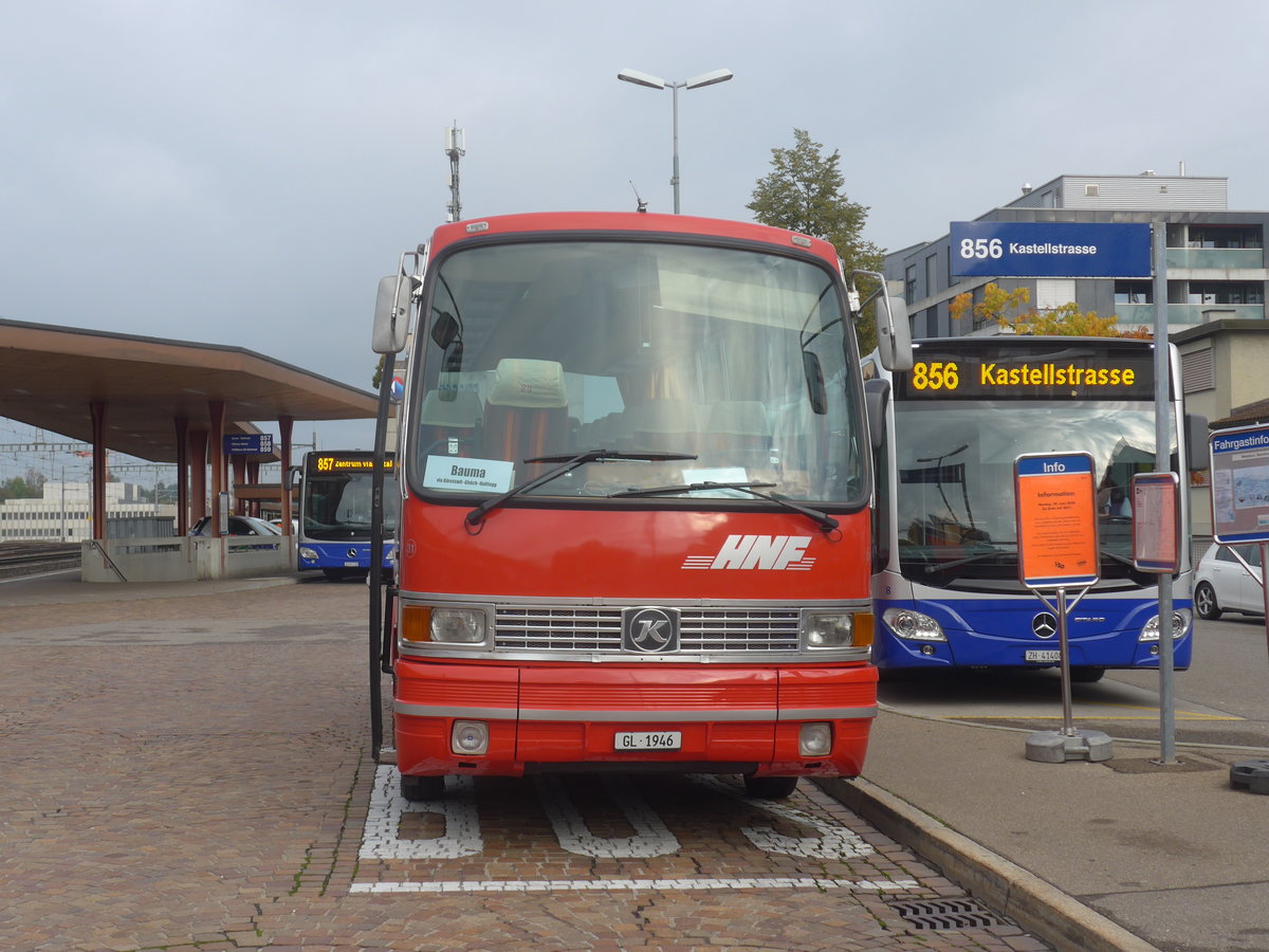 (221'796) - Biegger, Uster - Nr. 31/GL 1946 - Setra (ex AFA Adelboden Nr. 31; ex AFA Adelboden Nr. 10; ex Fr�hlich, Z�rich) am 12. Oktober 2020 beim Bahnhof Wetzikon