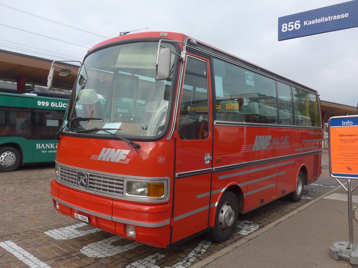 (221'798) - Biegger, Uster - Nr. 31/GL 1946 - Setra (ex AFA Adelboden Nr. 31; ex AFA Adelboden Nr. 10; ex Fr�hlich, Z�rich) am 12. Oktober 2020 beim Bahnhof Wetzikon