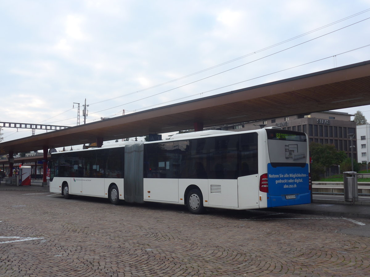 (221'949) - VZO Gr�ningen - Nr. 119/ZH 745'119 - Mercedes am 18. Oktober 2020 beim Bahnhof Wetzikon