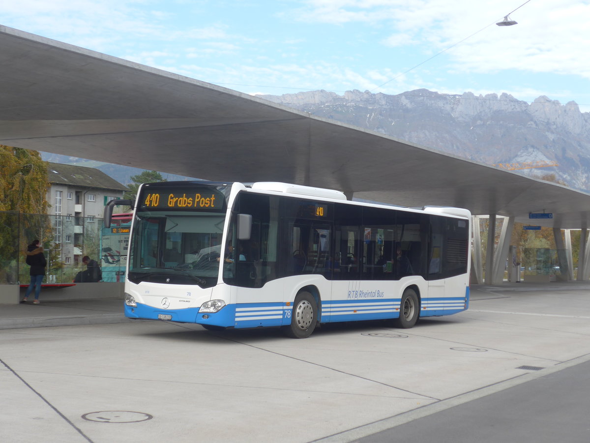 (222'386) - RTB Altst�tten - Nr. 78/SG 138'232 - Mercedes am 22. Oktober 2020 beim Bahnhof Buchs