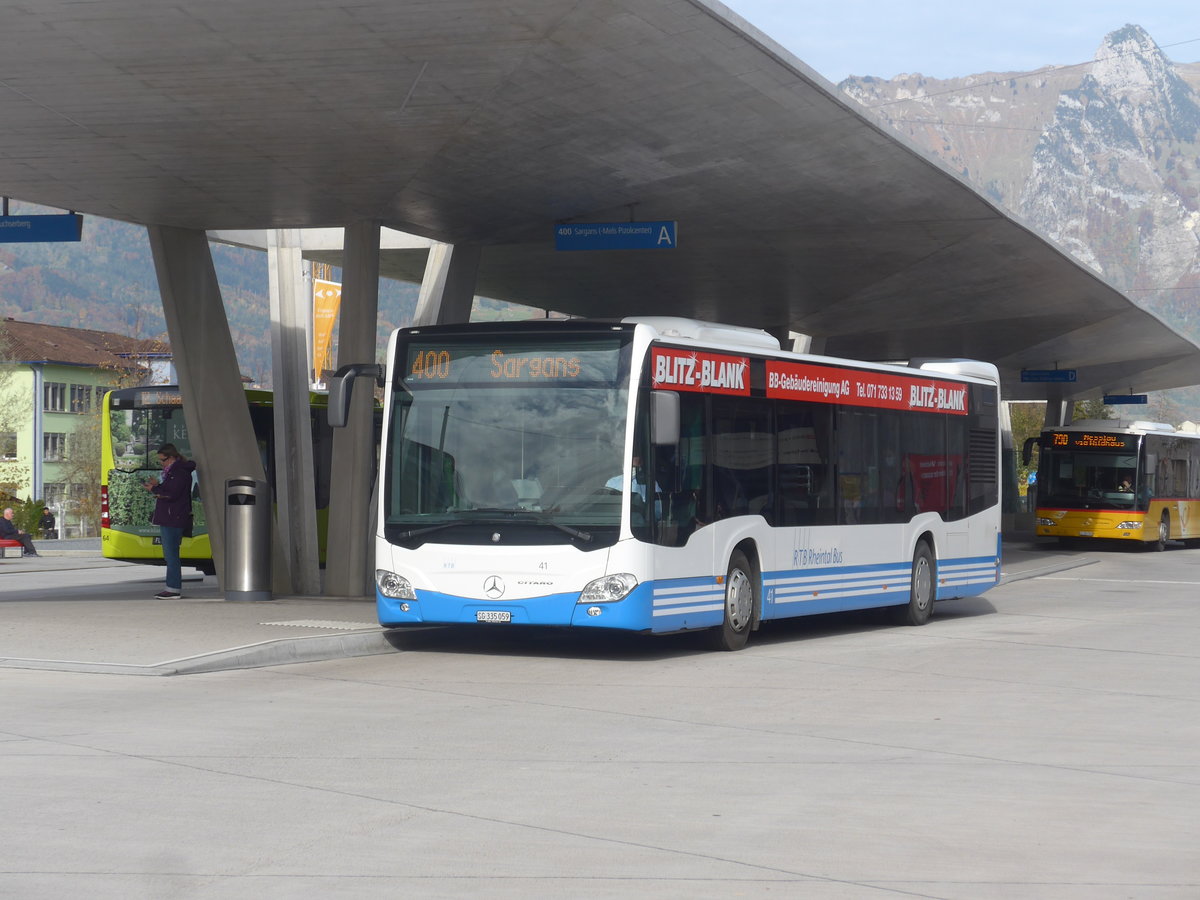 (222'388) - RTB Altst�tten - Nr. 41/SG 335'059 - Mercedes am 22. Oktober 2020 beim Bahnhof Buchs