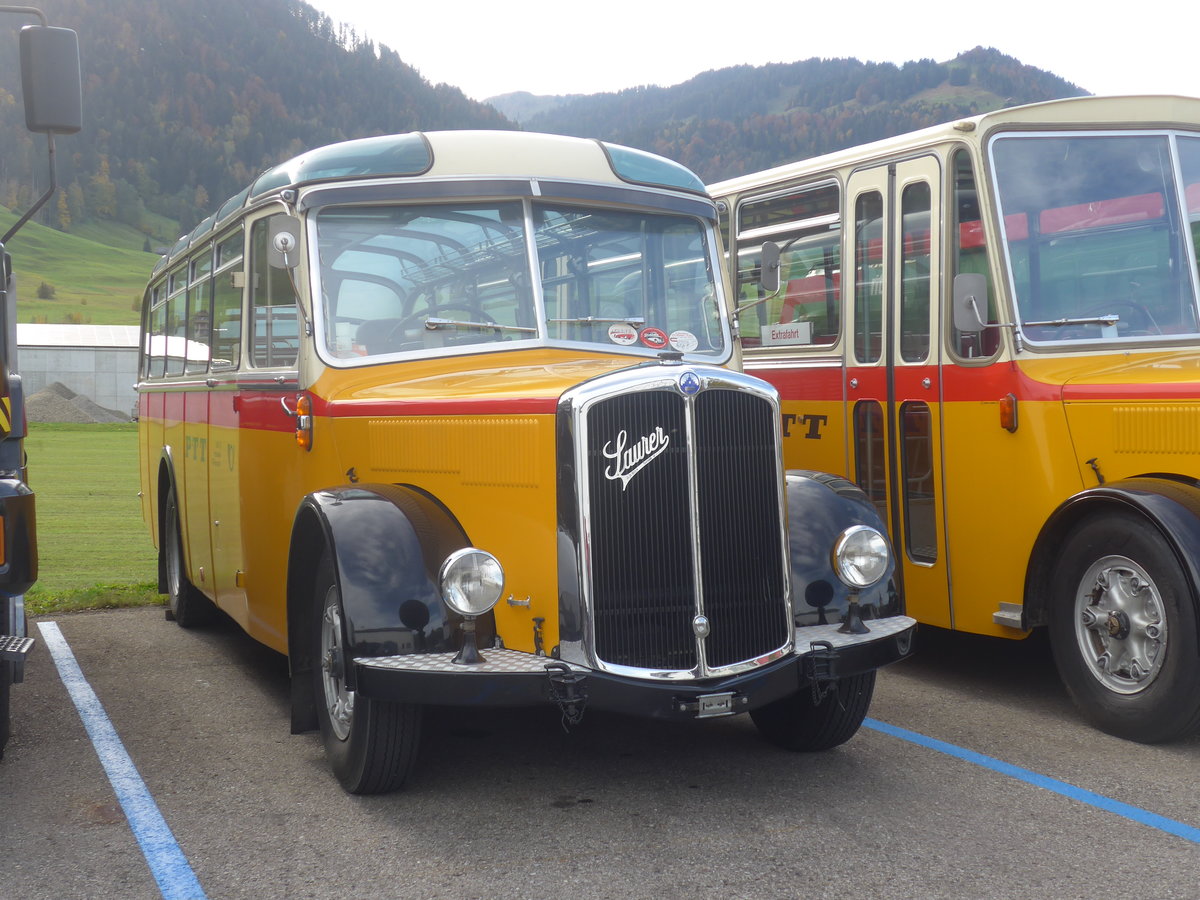 (222'439) - Altherr, Nesslau - Saurer/T�scher (ex Buchli, Versam) am 22. Oktober 2020 in Nesslau, Garage