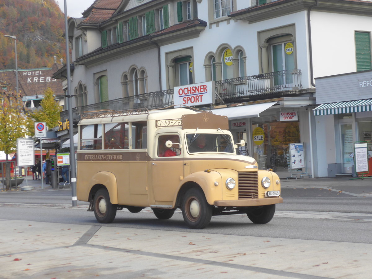 (222'633) - Balmer, Matten - BE 1655 - Commer (ex M�der, Meiringen) am 24. Oktober 2020 beim Bahnhof Interlaken West