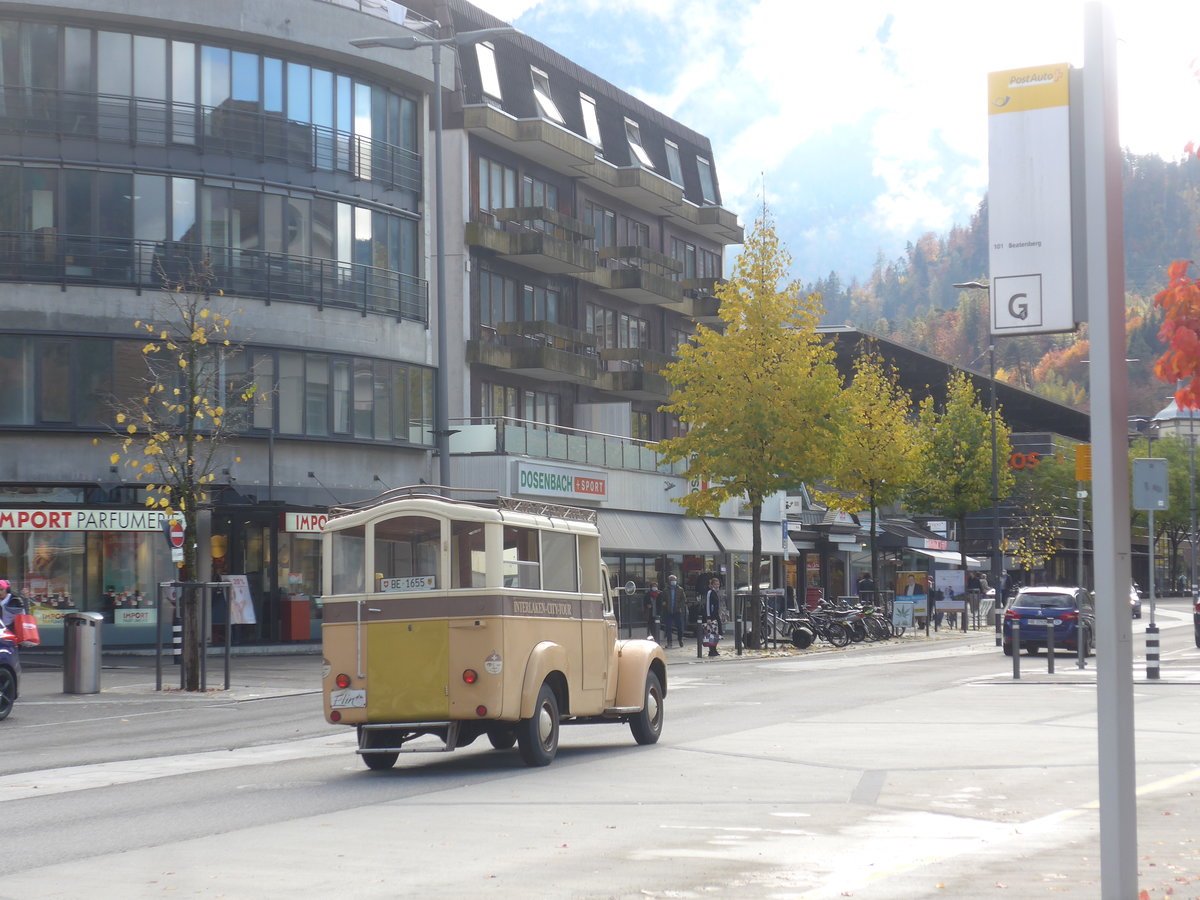 (222'634) - Balmer, Matten - BE 1655 - Commer (ex M�der, Meiringen) am 24. Oktober 2020 beim Bahnhof Interlaken West