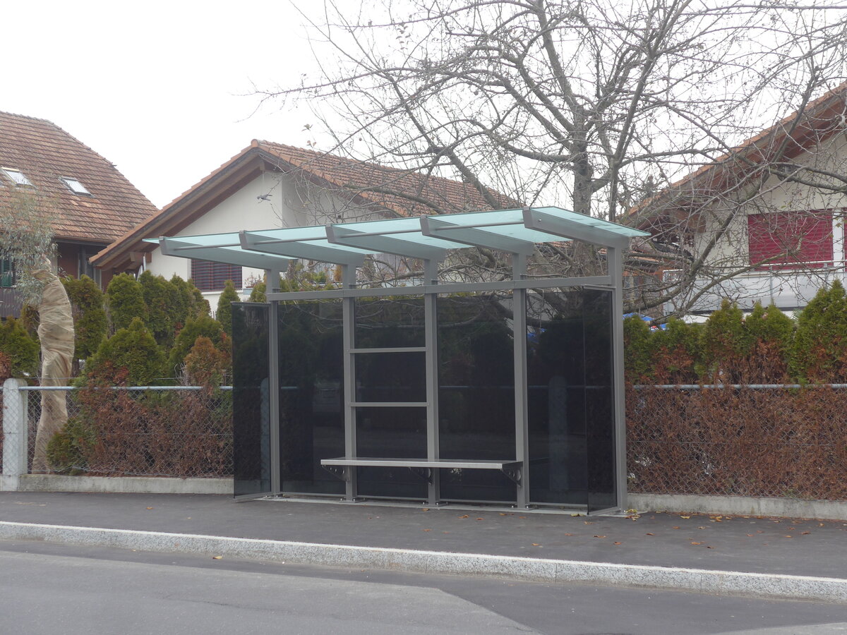 (222'956) - Neue STI-Haltestelle am 4. Dezember 2020 in Thun, Lerchenfeld (diese Haltestelle wird vorl�ufig nicht in Betrieb genommen; obschon sie am Abend bereits beleuchtet wird!)