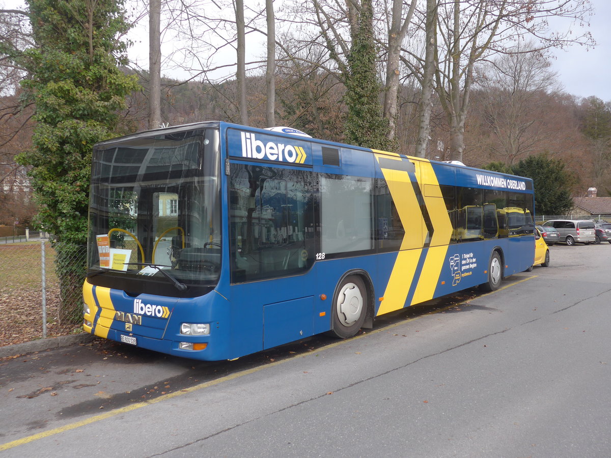 (223'076) - STI Thun - Nr. 128/BE 800'128 - MAN am 24. Dezember 2020 bei der Schiffl�ndte Thun