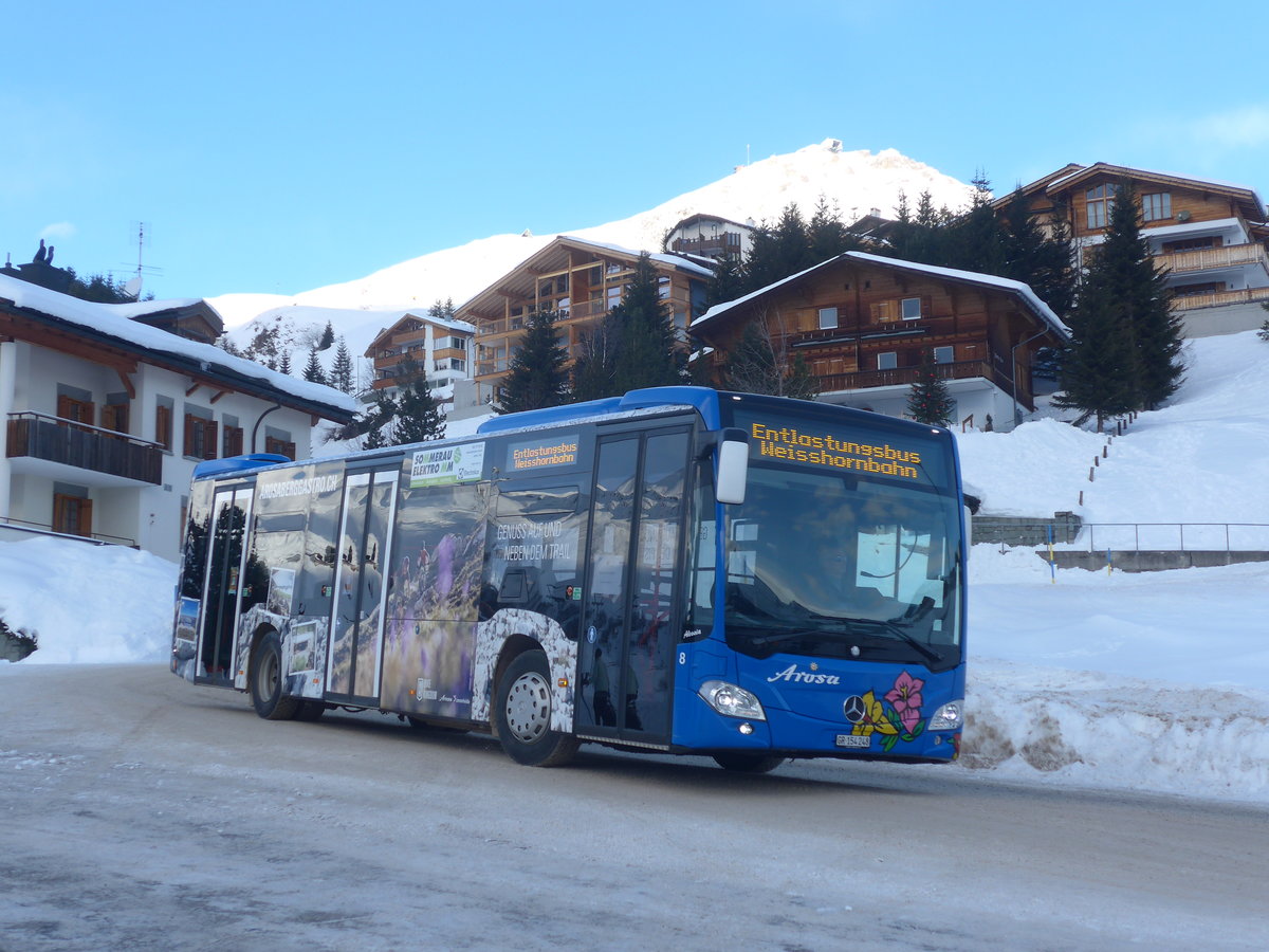 (223'201) - Pfosi, Arosa - Nr. 8/GR 154'248 - Mercedes am 2. Januar 2021 in Arosa, H�rnli