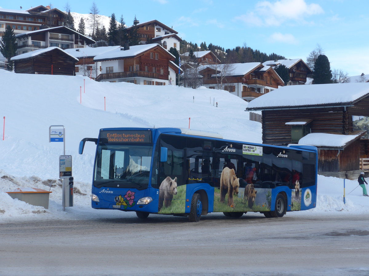 (223'208) - Pfosi, Arosa - Nr. 2/GR 154'242 - Mercedes am 2. Januar 2021 in Arosa, H�rnli