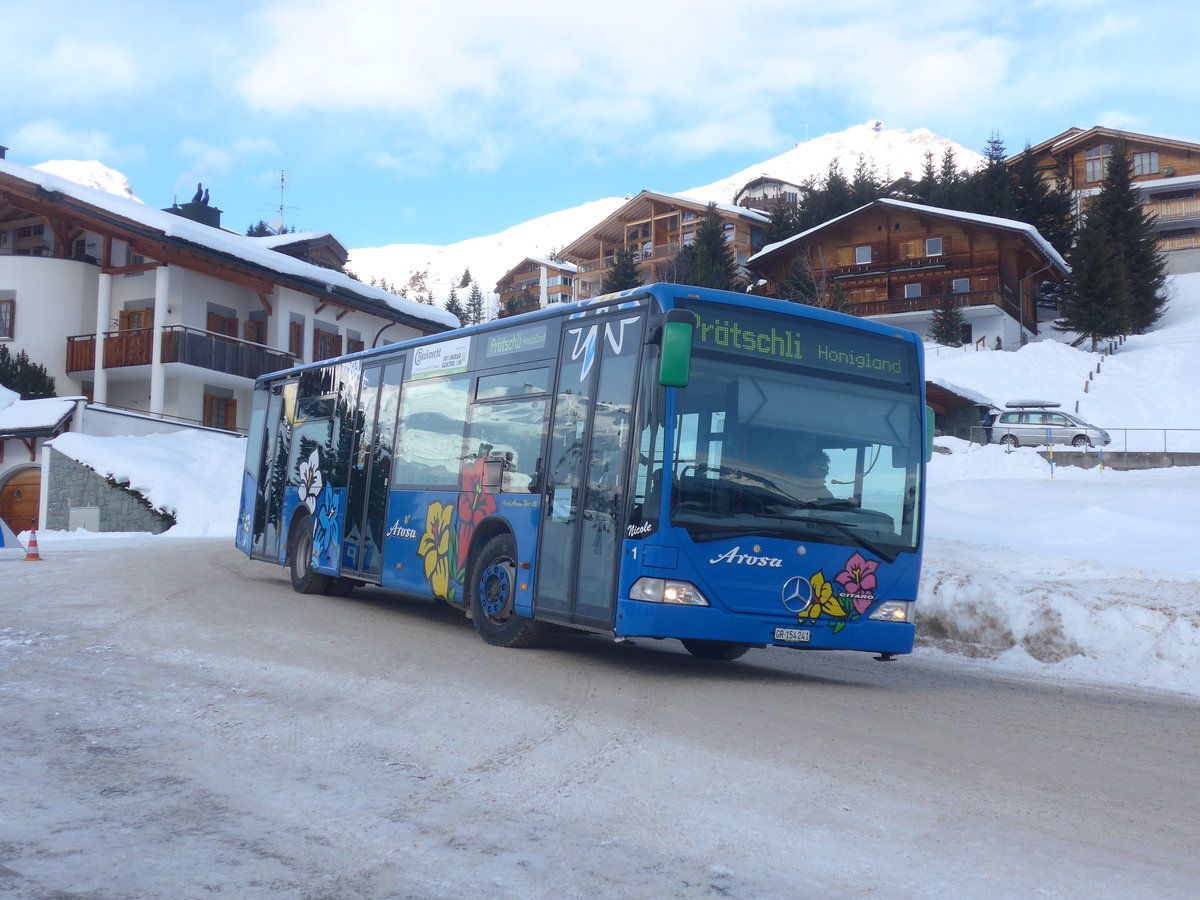 (223'210) - Pfosi, Arosa - Nr. 1/GR 154'241 - Mercedes am 2. Januar 2021 in Arosa, H�rnli