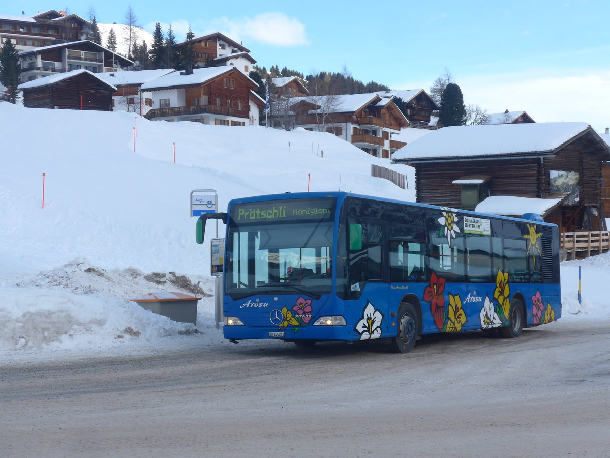(223'211) - Pfosi, Arosa - Nr. 1/GR 154'241 - Mercedes am 2. Januar 2021 in Arosa, H�rnli