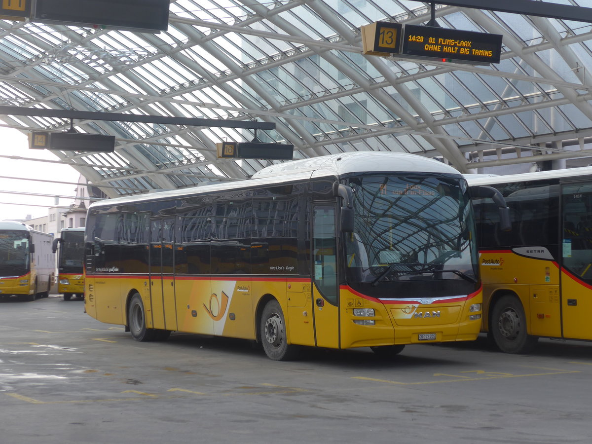 (223'255) - PostAuto Graub�nden - GR 173'205 - MAN am 2. Januar 2021 in Chur, Postautostation
