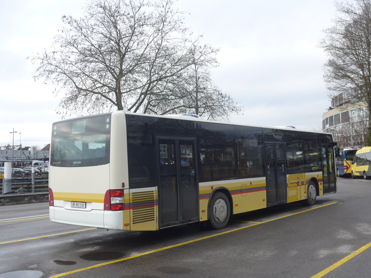 (223'471) - STI Thun - Nr. 130/BE 801'130 - MAN am 9. Februar 2021 bei der Schiffl�ndte Thun