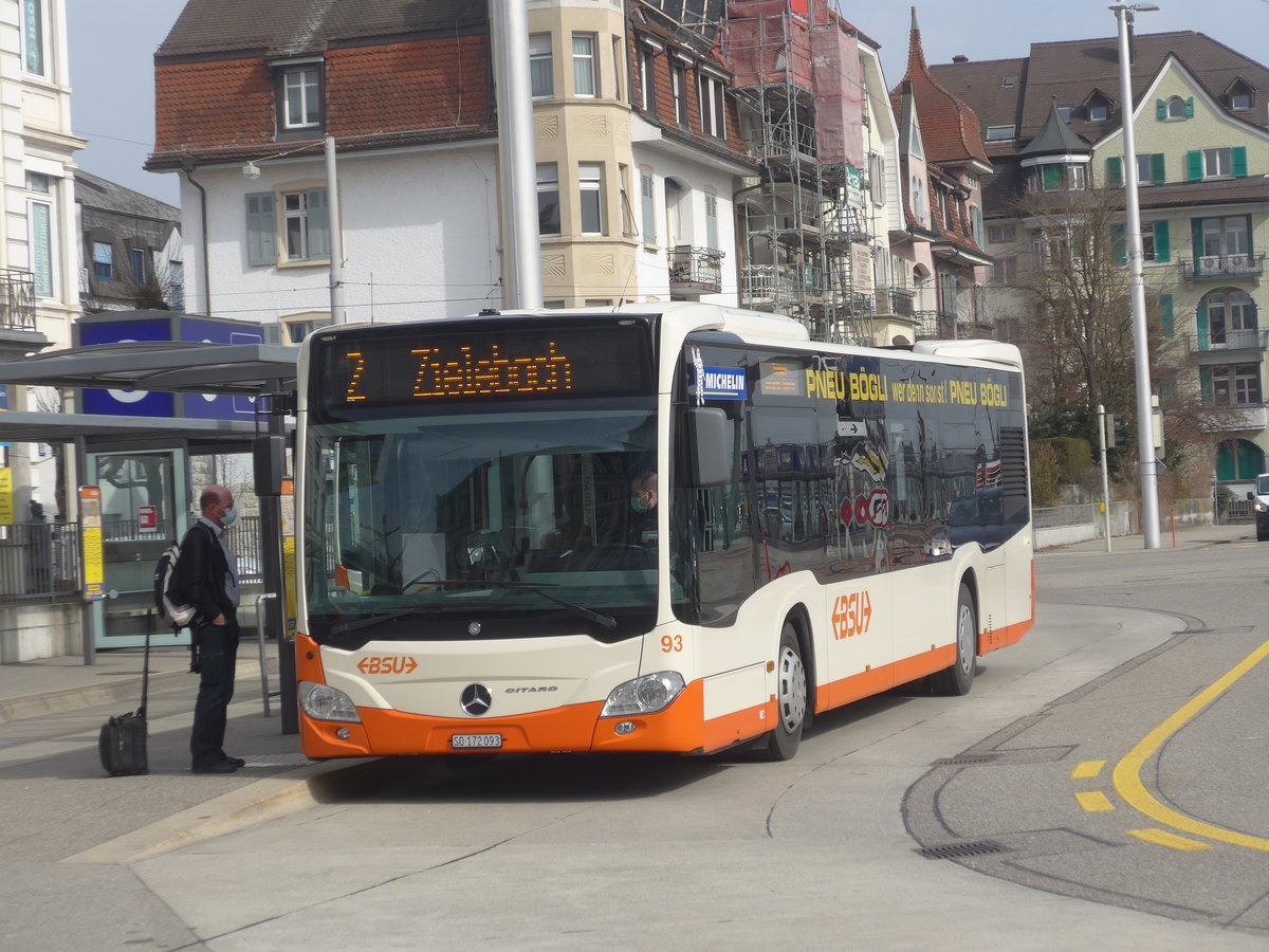 (223'956) - BSU Solothurn - Nr. 93/SO 172'093 - Mercedes am 4. M�rz 2021 beim Hauptbahnhof Solothurn