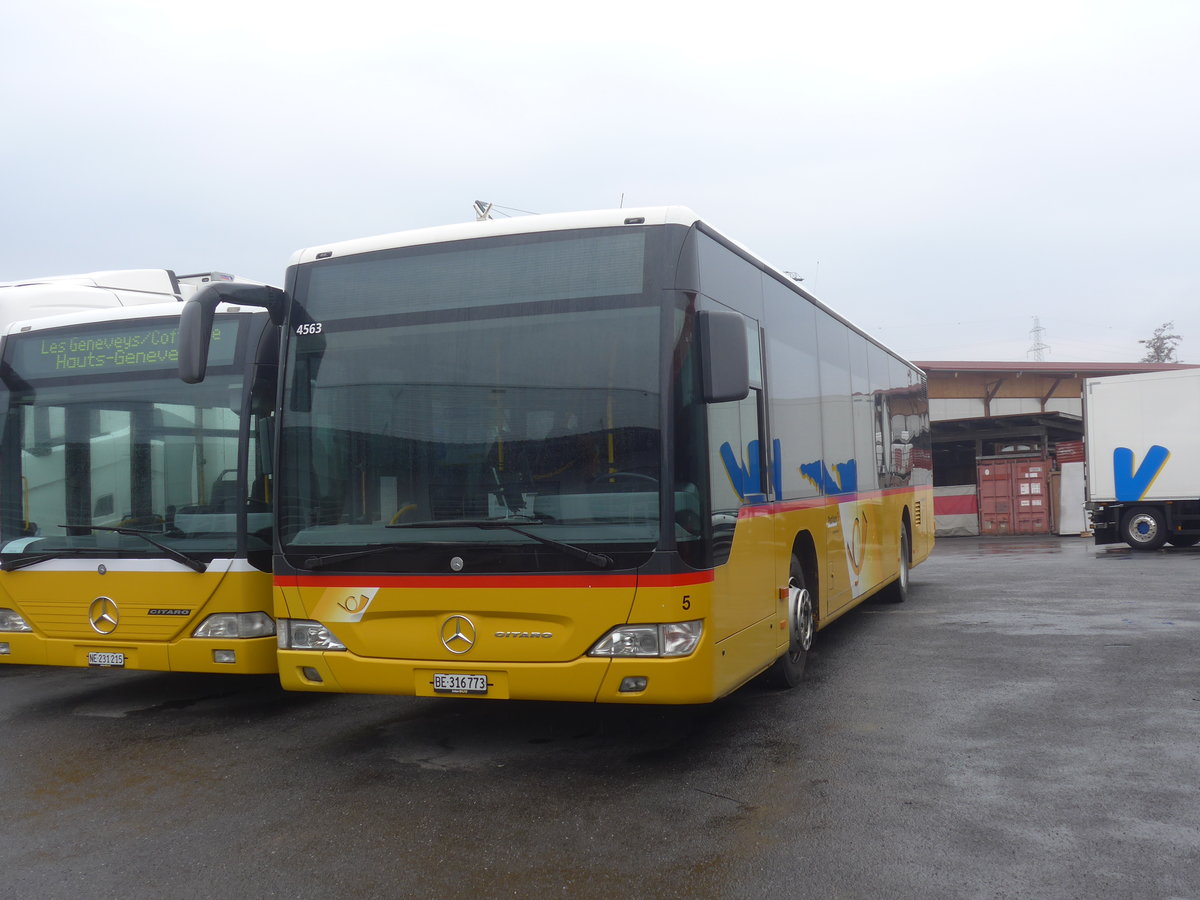 (223'983) - PostAuto Bern - Nr. 5/BE 316'773 - Mercedes (ex Klopfstein, Laupen Nr. 5) am 7. M�rz 2021 in Kerzers, Interbus